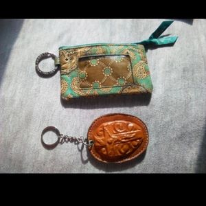 Vera Bradley wallet/keychain & vintage keychain